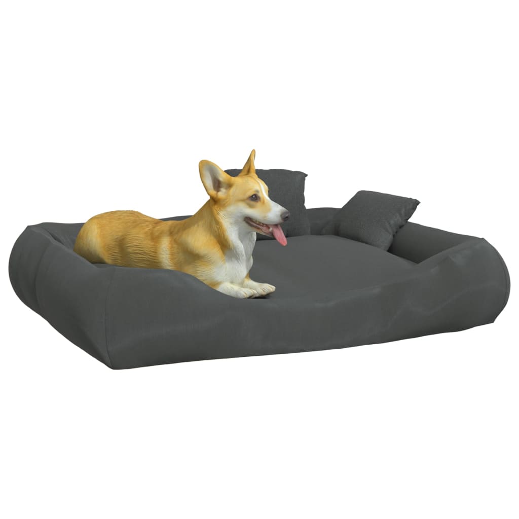 

vidaXL Hondenbed met kussens 89x75x19 cm oxford stof donkergrijs