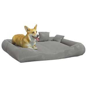 vidaXL Μαξιλάρι Σκύλου Γκρι 115 x 100 x 20 εκ. Ύφασμα Oxford