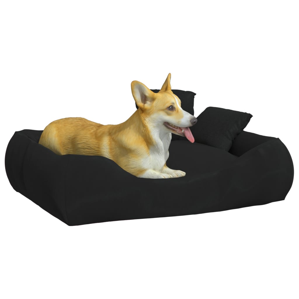 vidaXL Koiran sänky tyynyillä musta 75x58x18 cm Oxford kangas