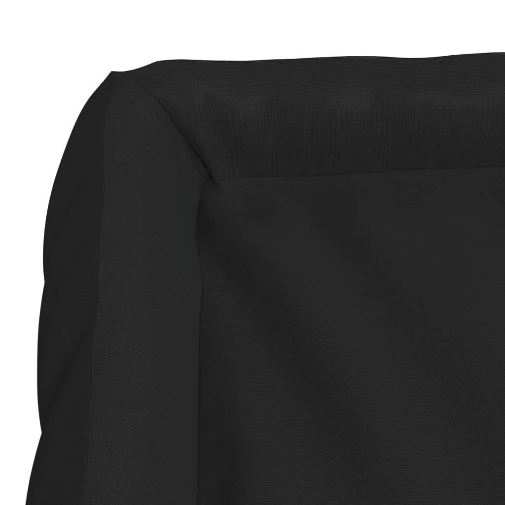 Coussin résistant noir pour chien en tissu Oxford - 75x58x18 cm