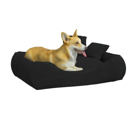 vidaXL Koiran sänky tyynyillä musta 75x58x18 cm Oxford kangas