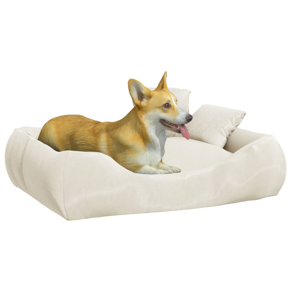 

vidaXL Hondenbed met kussens 75x58x18 cm oxford stof beige
