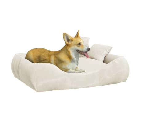 vidaXL Koiran sänky tyynyillä beige 75x58x18 cm Oxford kangas