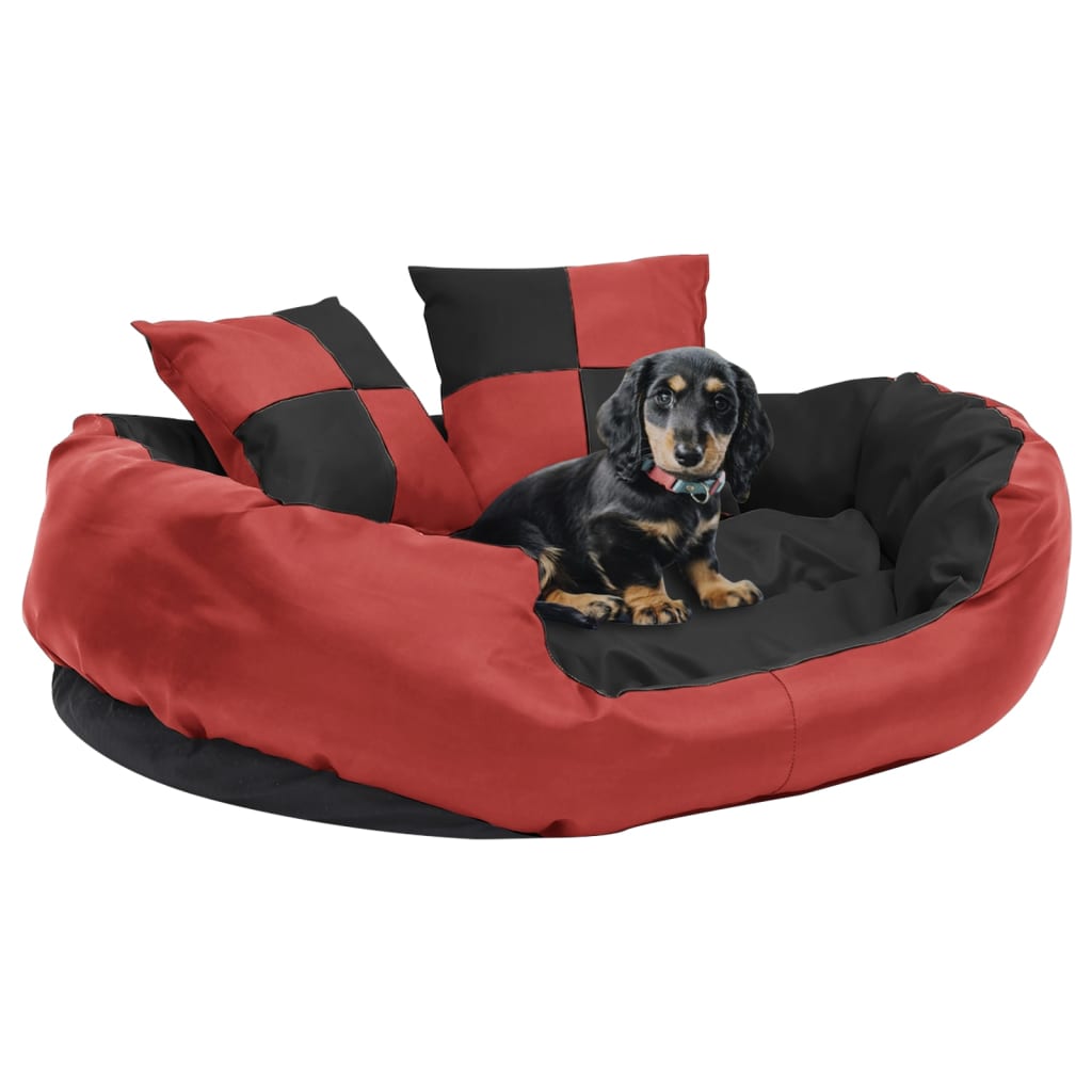 Petrashop  Oboustranný omyvatelný pelíšek pro psy červeno-černý 85x70x20cm