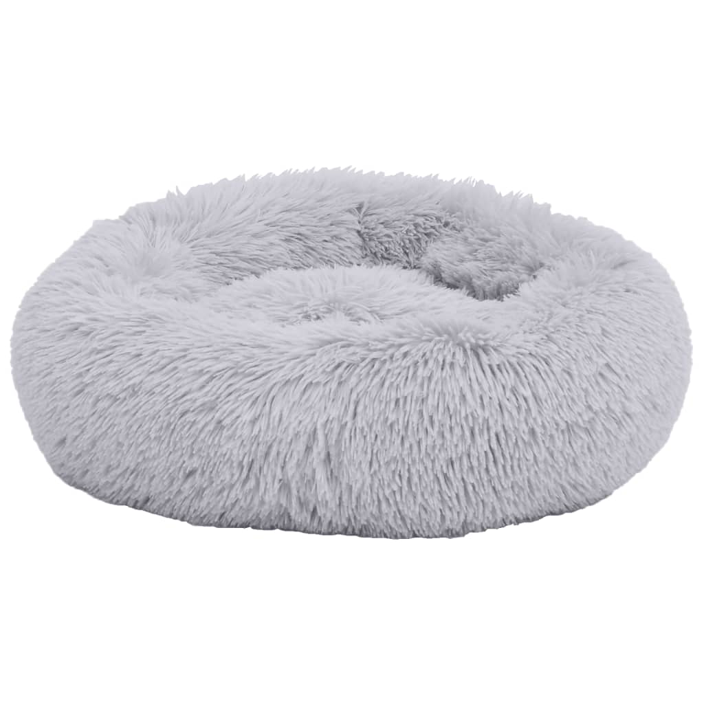 

vidaXL Honden-/kattenkussen wasbaar 70x70x15 cm pluche lichtgrijs