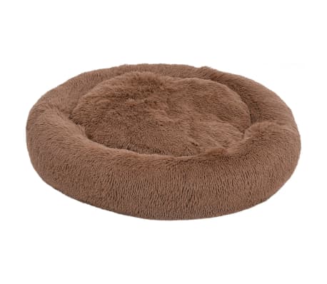 vidaXL Coussin lavable pour chiens/chats Marron 50x50x12 cm Peluche