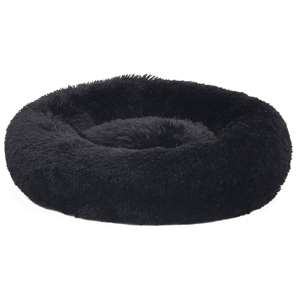 

vidaXL Honden-/kattenkussen wasbaar 70x70x15 cm pluche zwart