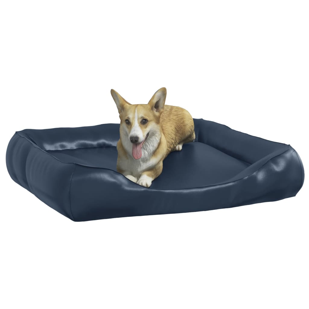 vidaXL Dog Bed Dark Blue 120x100x27 cm Faux Leather