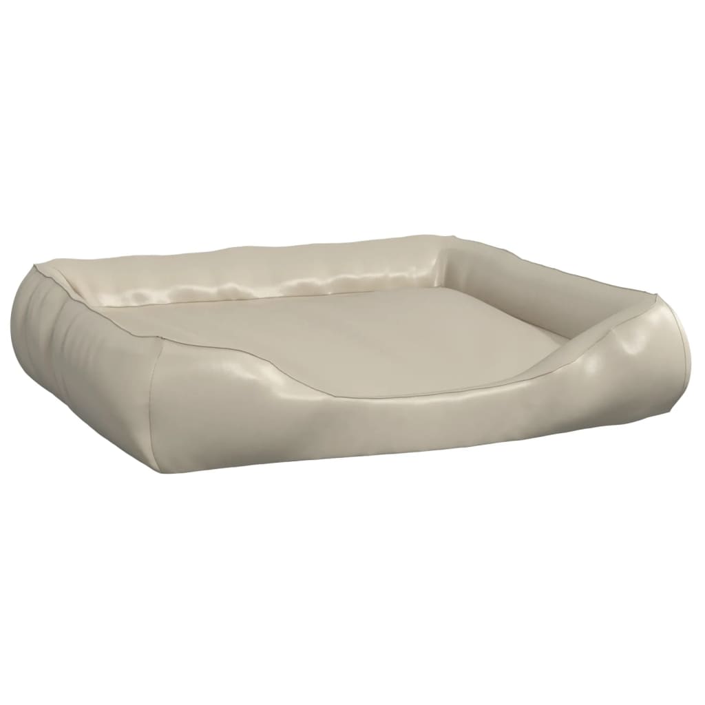 vidaXL Hondenmand 105x80x25 cm kunstleer beige