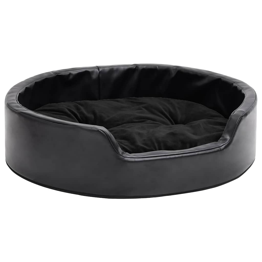 vidaXL Pelíšek pro psy černý 69 x 59 x 19 cm plyš a umělá kůže