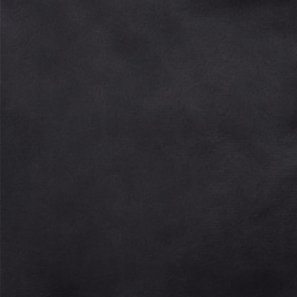 Fekete plüss és műbőr kutyaágy 69 x 59 x 19 cm 
