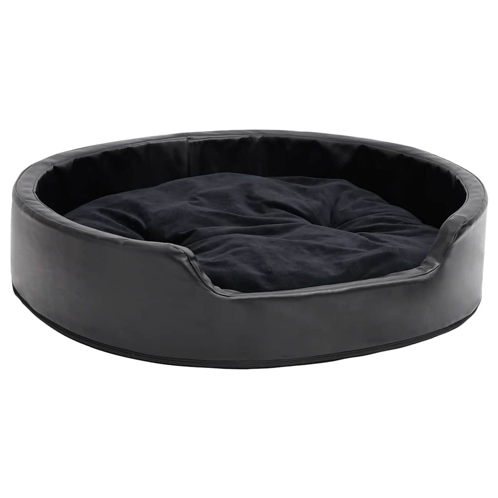 vidaXL Pelíšek pro psy černý 79 x 70 x 19 cm plyš a umělá kůže