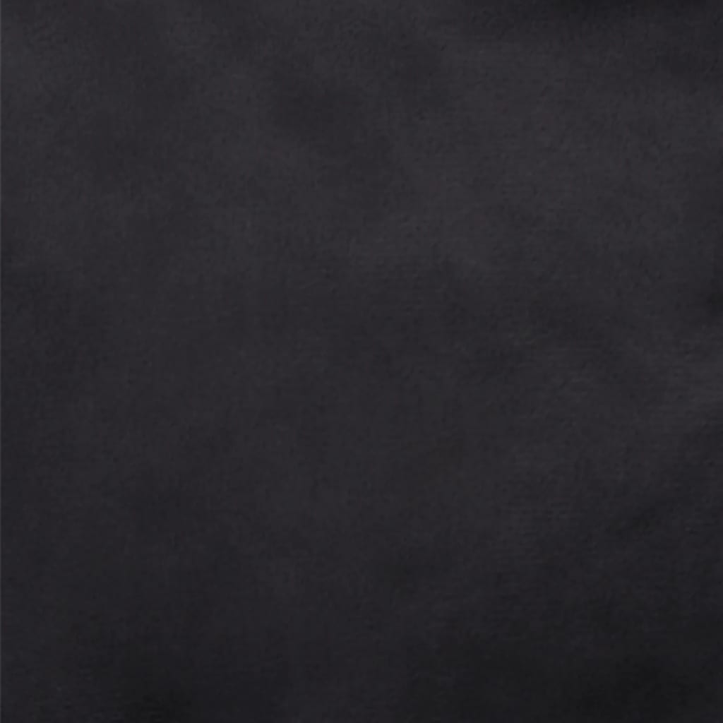 Fekete plüss és műbőr kutyaágy 79 x 70 x 19 cm 