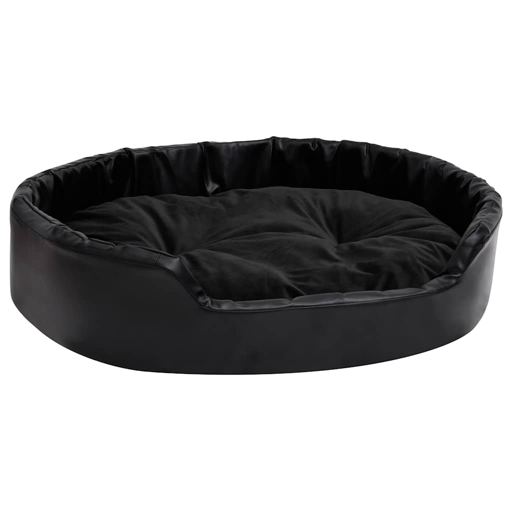 vidaXL Pelíšek pro psy černý 90 x 79 x 20 cm plyš a umělá kůže