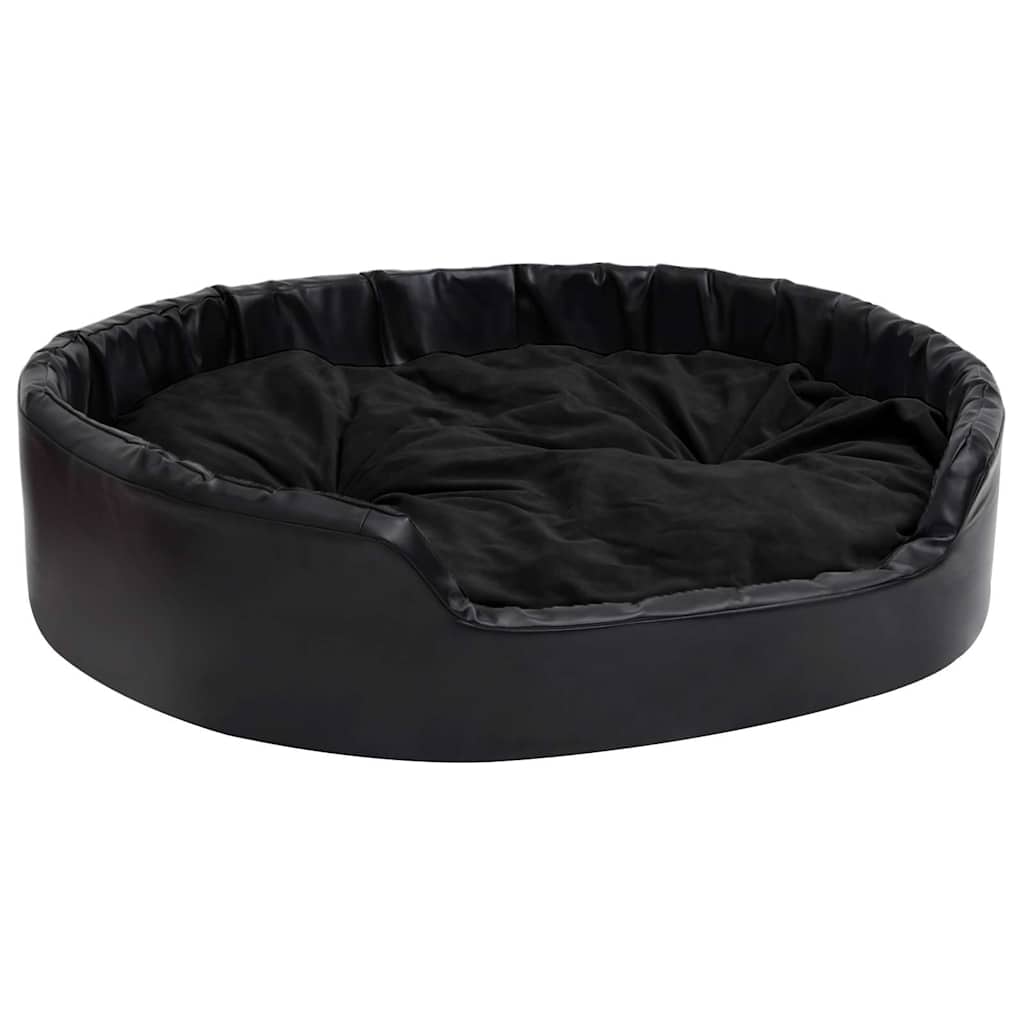 vidaXL Pelíšek pro psy černý 99 x 89 x 21 cm plyš a umělá kůže