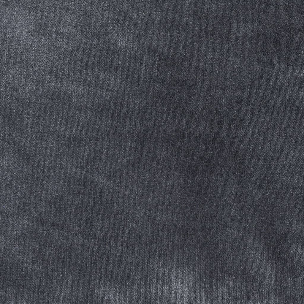 Fekete-sötétszürke plüss és műbőr kutyaágy 79 x 70 x 19 cm 