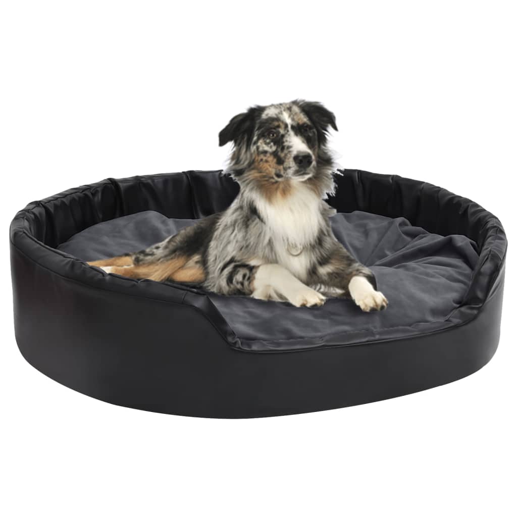 Krevet za pse crni i tamnosivi 99x89x21 cm pliš i umjetna koža Krevete za Pse Naručite namještaj na deko.hr