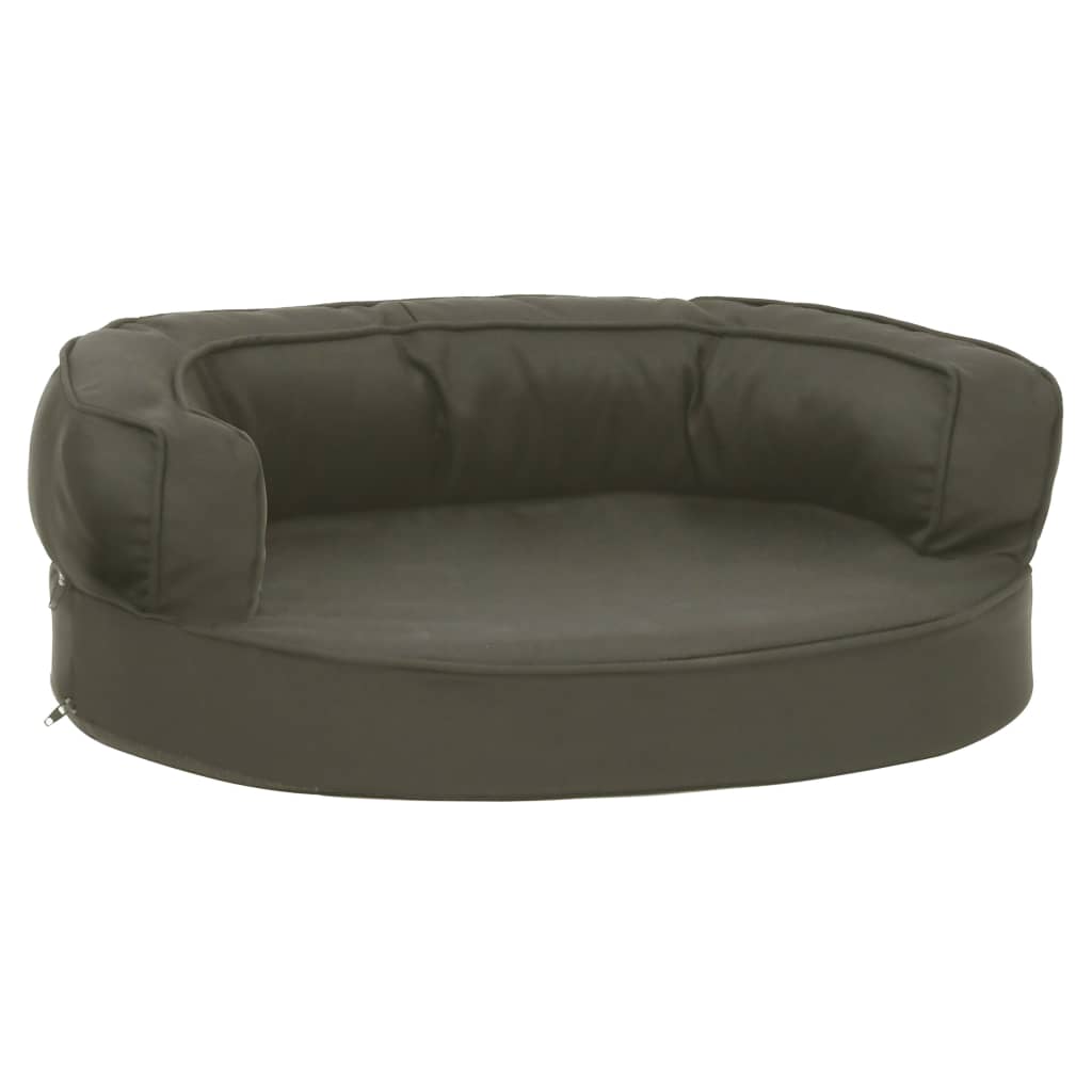 vidaXL Hondenbed ergonomisch linnen-look 60x42 cm donkergrijs
