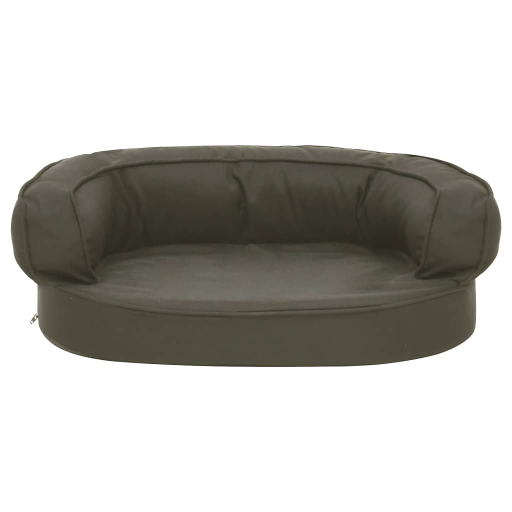

vidaXL Hondenbed ergonomisch linnen-look 60x42 cm donkergrijs
