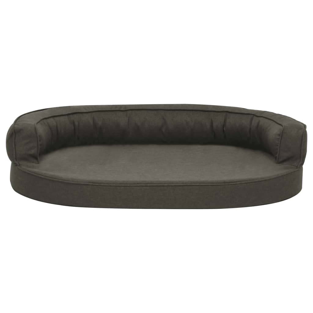 vidaXL Ergonomic Dog Bed Mattress 90x64 cm Linen Look Dark Grey
