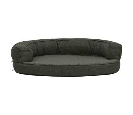 vidaXL Colchón para cama de perro ergonómico gris oscuro 90x64 cm