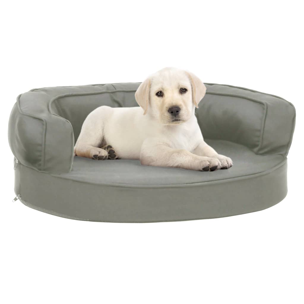 Ergonomski madrac za pse 60 x 42 cm sivi izgled platna Krevete za Pse Naručite namještaj na deko.hr