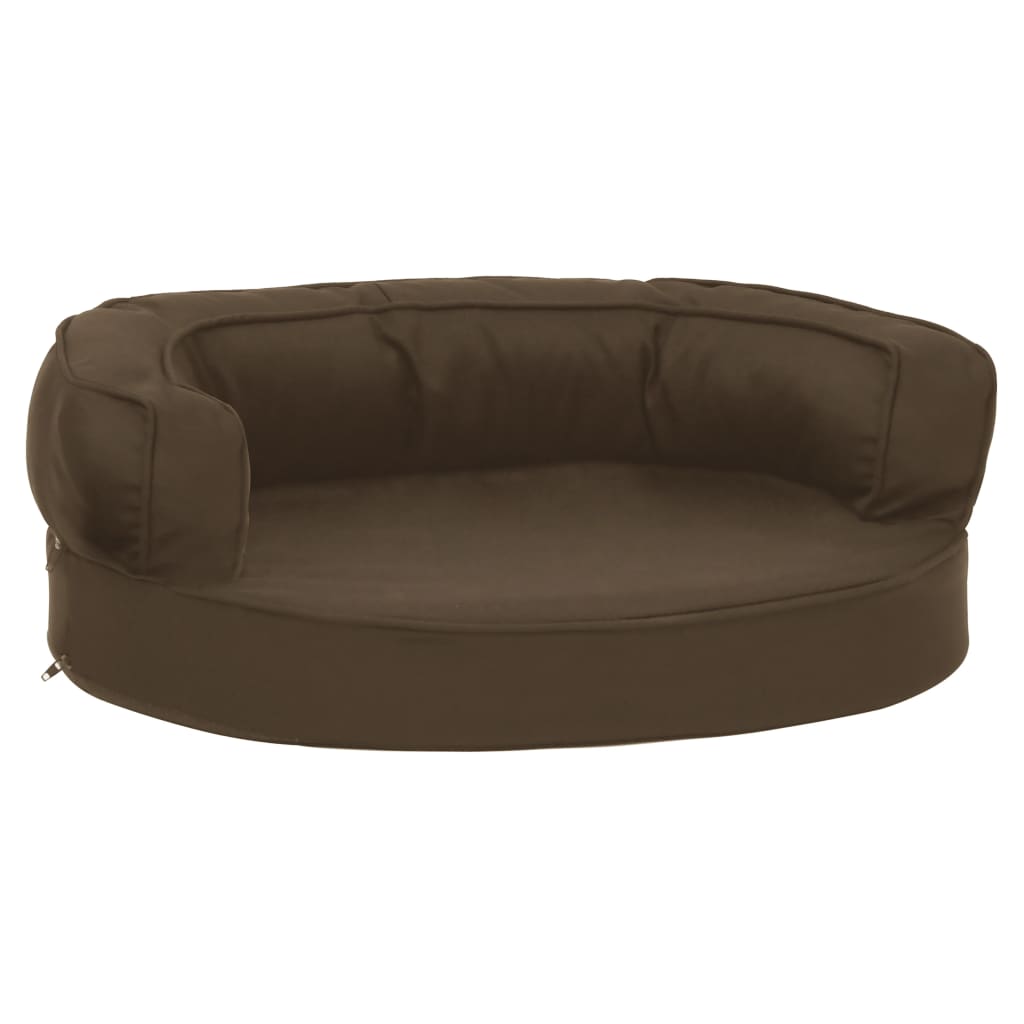 Saltea ergonomică pat de câini, maro, 60×42 cm aspect in/fleece