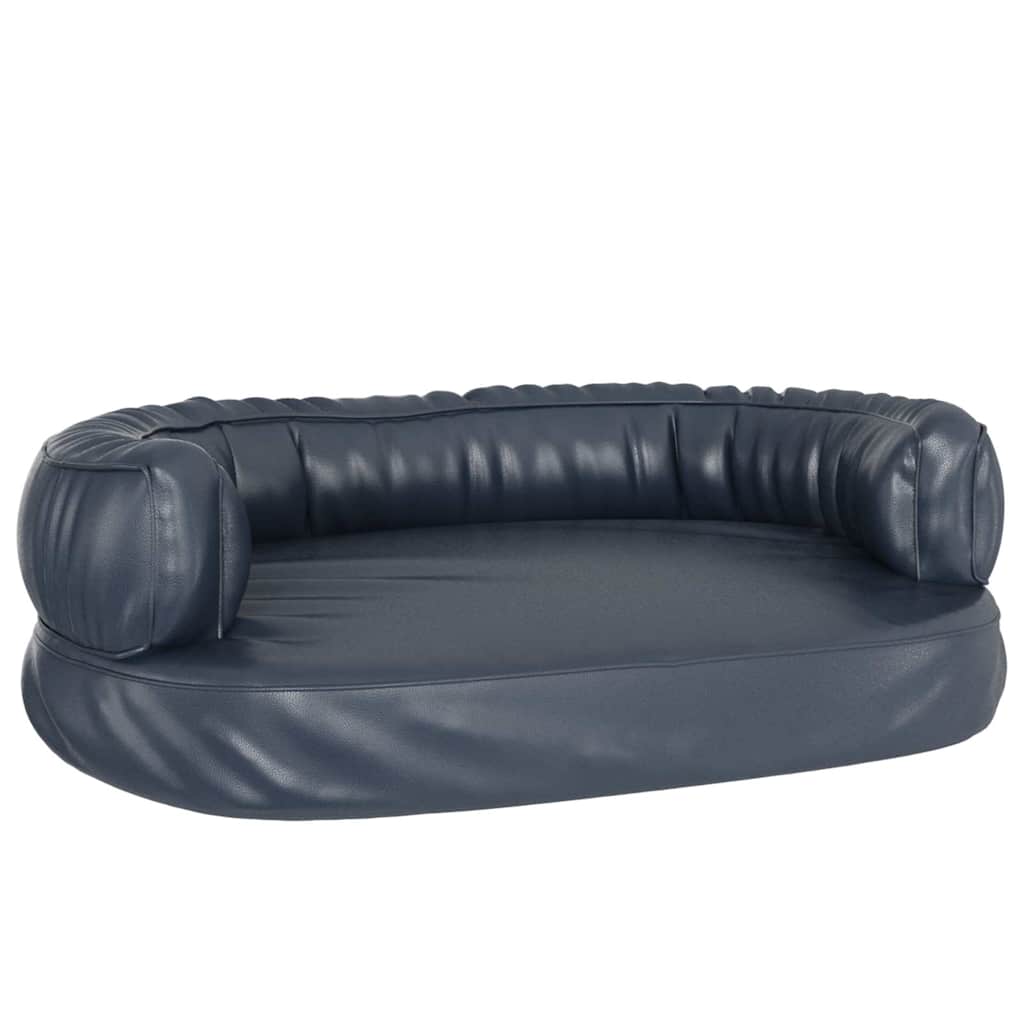 vidaXL Ergonomický molitanový pelíšek pro psy modrý 75x53cm umělá kůže