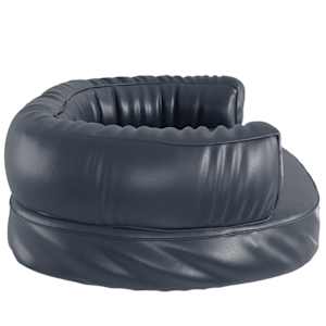 Ergonomický molitanový pelíšek pro psy modrý 75x53cm umělá kůže - obrázek 5
