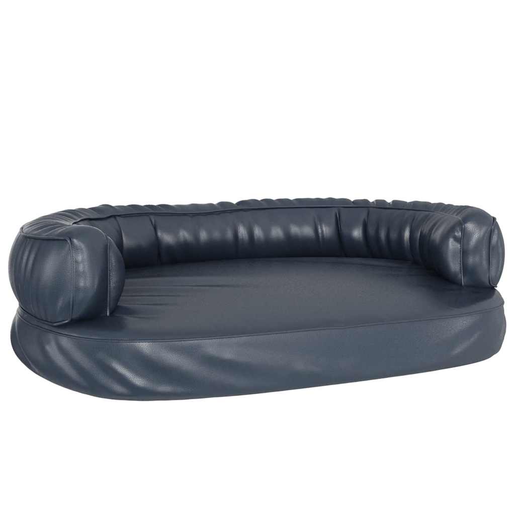 vidaXL Ergonomický molitanový pelíšek pro psy modrý 88x65cm umělá kůže