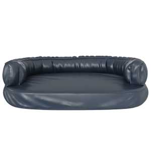 Ergonomický molitanový pelíšek pro psy modrý 88x65cm umělá kůže - obrázek 4