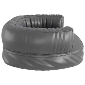 Ergonomický molitanový pelíšek pro psy šedý 60x42 cm umělá kůže - obrázek 5