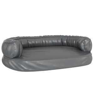 vidaXL ergonoomiline koeravoodi, hall, 75 x 53 cm, kunstnahk