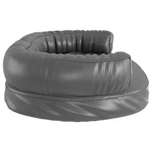 Ergonomický molitanový pelíšek pro psy šedý 75x53 cm umělá kůže - obrázek 5