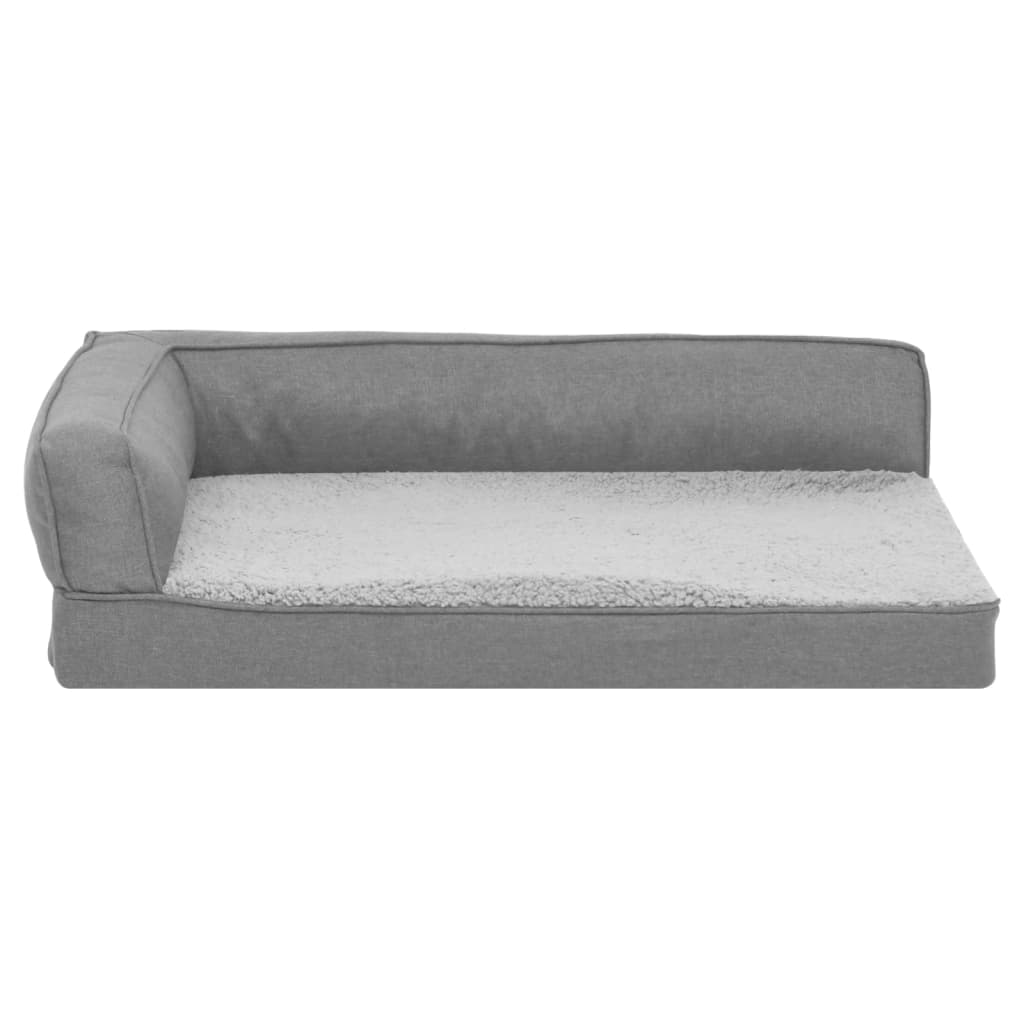 vidaXL Matelas de lit ergonomique de chien 60x42 cm Polaire aspect lin