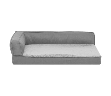 vidaXL Matelas de lit ergonomique de chien 90x64 cm Polaire aspect lin