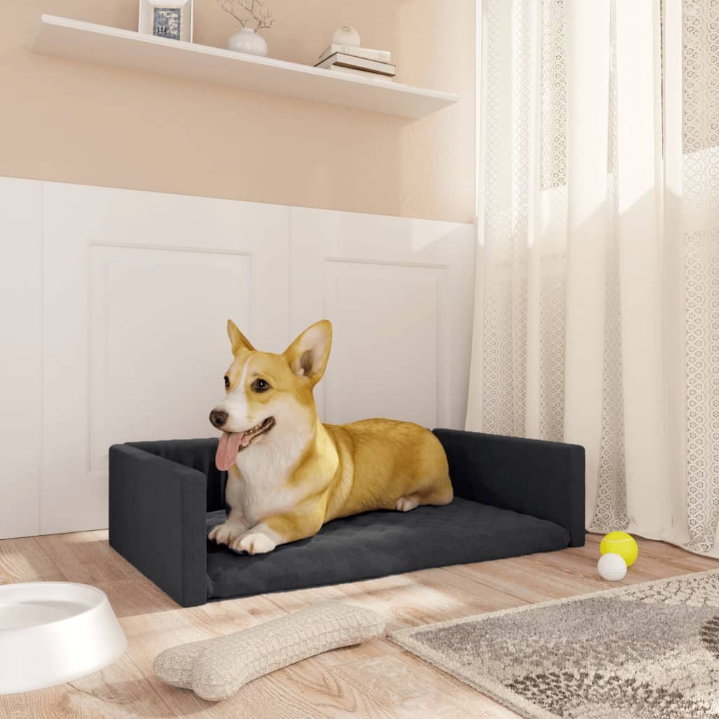vidaXL Koiranpeti auton tavaratilaan musta 70x45 cm pellavatyyli