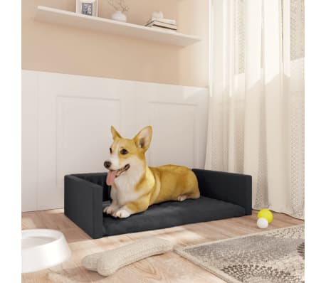vidaXL Koiranpeti auton tavaratilaan musta 70x45 cm pellavatyyli