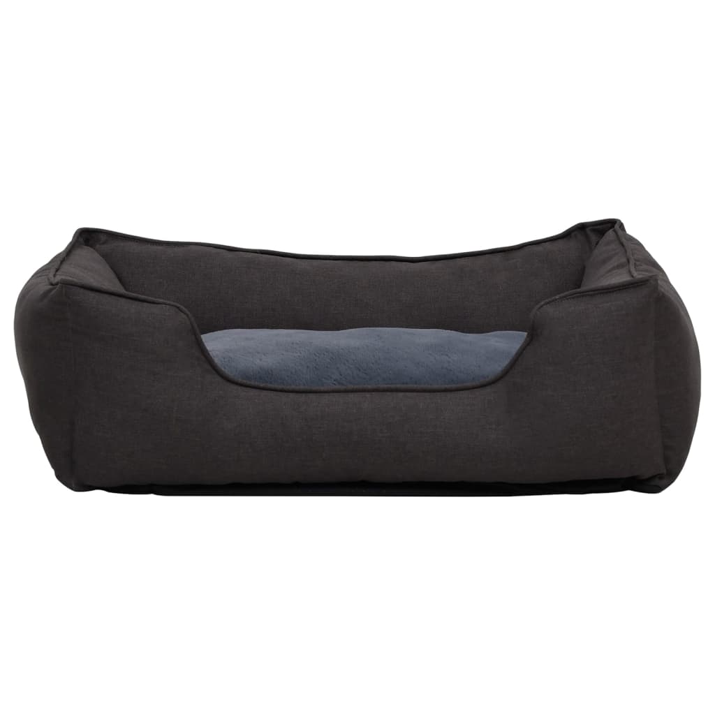 

vidaXL Hondenmand linnen-look 110,5x80,5x26 cm fleece donkergrijs