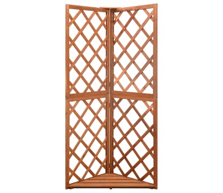 vidaXL Corner Trellis 50x50x145 cm Solid Fir Wood