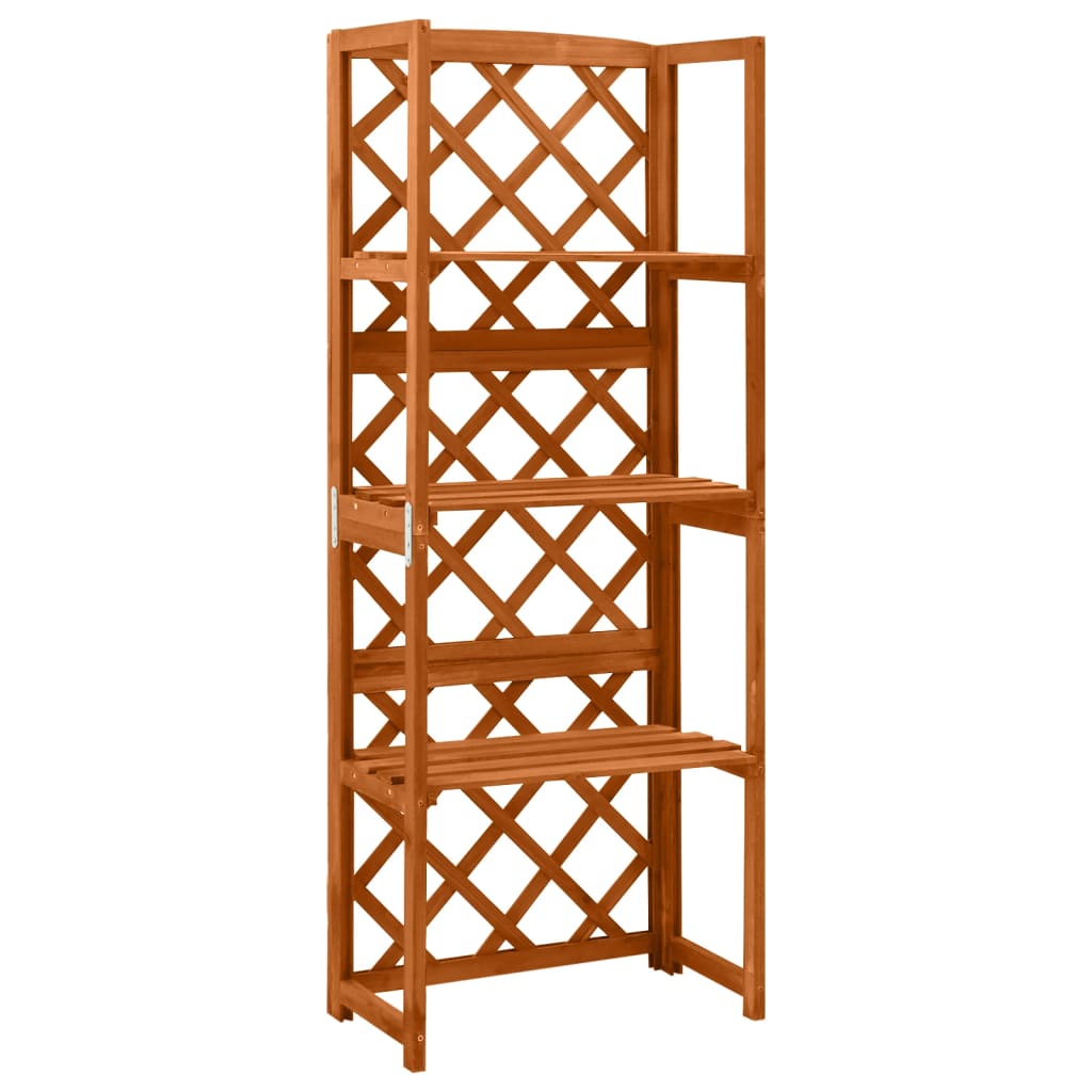 Image of vidaXL Trellis with Shelves 55x30x140 cm Solid Fir Wood