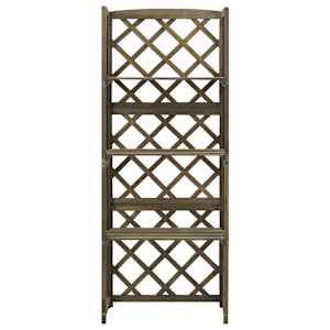 Treláž s policemi 55 x 30 x 140 cm masivní jedle - obrázek 2