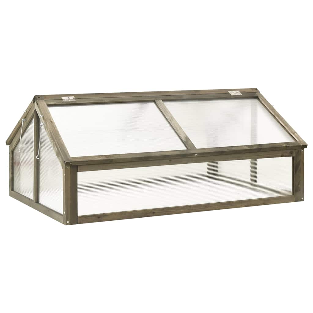 vidaXL Kasvihuone harmaa 114x80x50 cm kuusi