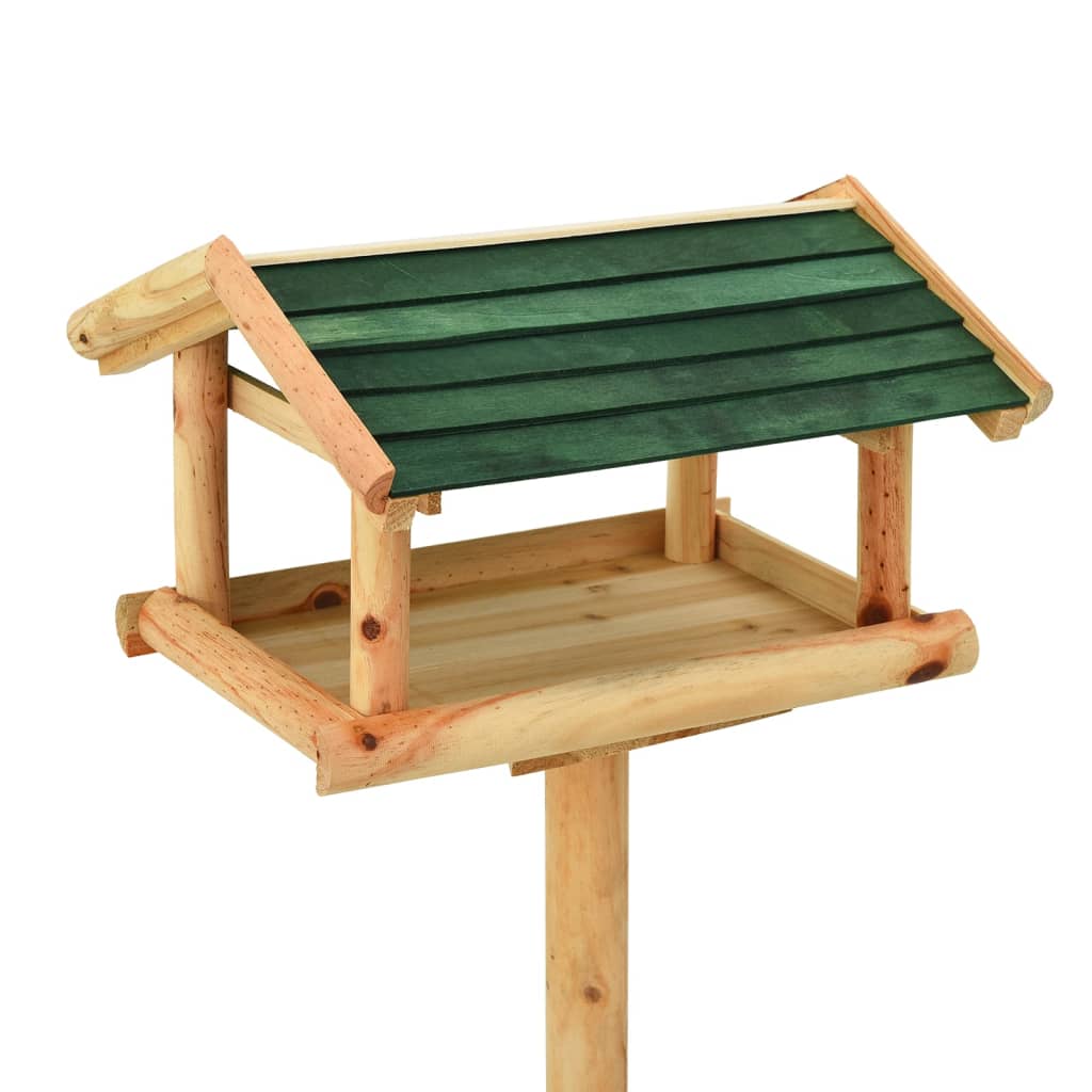 Mangeoire à Oiseaux Et Support 37x28x100cm Bois De Sapin Massif VidaXL 12 width=274