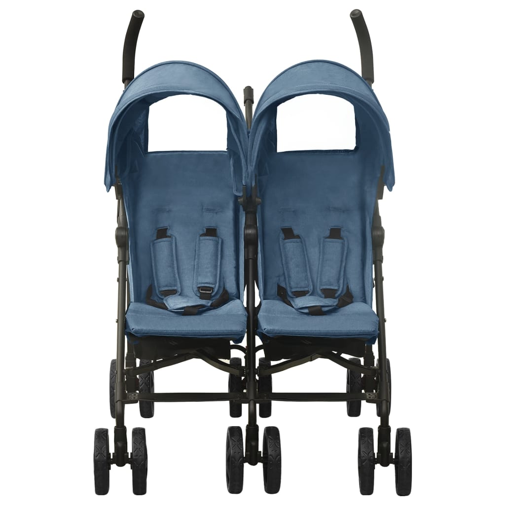 vidaXL Carrito para gemelos de acero azul marino