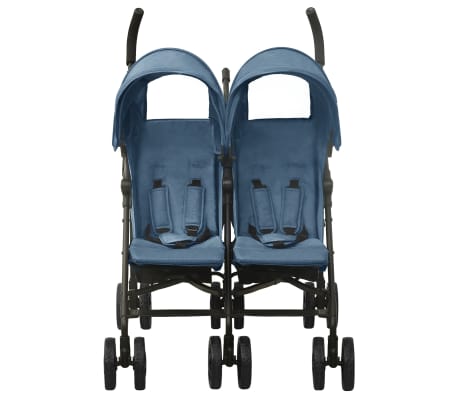 vidaXL Carrito para gemelos de acero azul marino