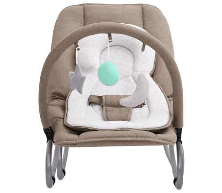 vidaXL laste hüppetool, pruunikashall, teras