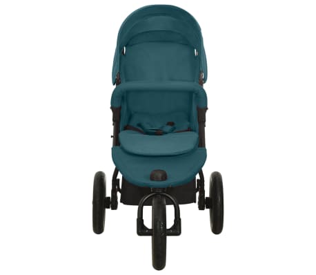 vidaXL Kinderwagen staal groen