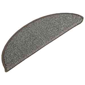 Schodové rohože 15 ks 56 x 17 x 3 cm šedé, půlkulaté - obrázek 3