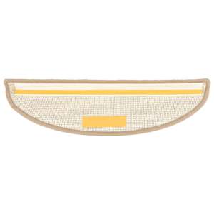 Schodové rohože 15 ks 56 x 17 x 3 cm hnědé půlkulaté - obrázek 6